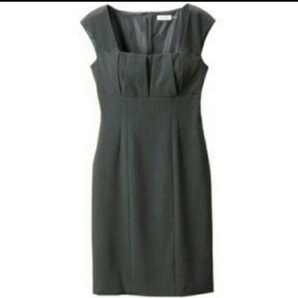 Calvin Klein Charcoal Grey Sheath Dress